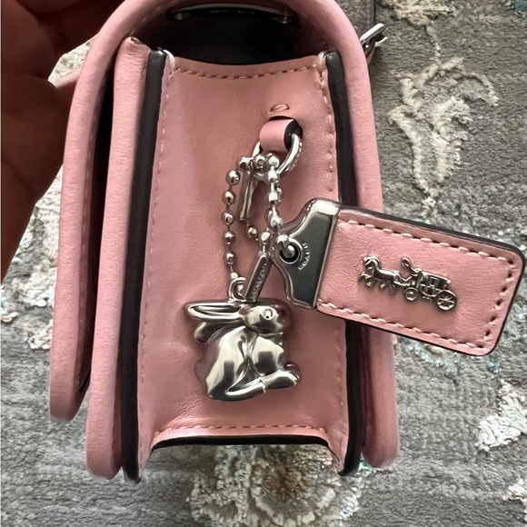 COACH Lunar New Year Bandit Bag in Colorblock Signature Canvas w/ Rabbit Charm - Picture 7 of 12